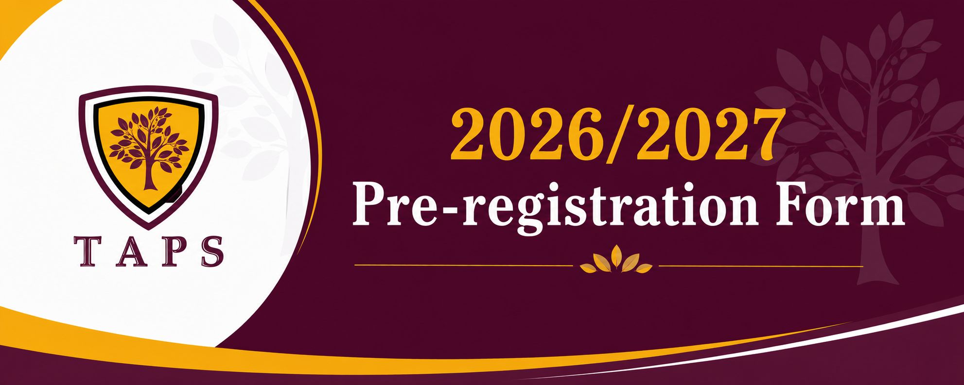 2026/2027 Pre-registration Form — The Academy Preparatory School